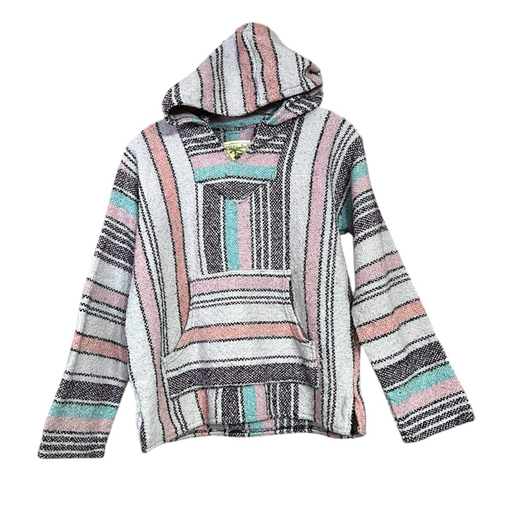 Iguana Jack Pastel Pull Over Hoodie Sz S GUC